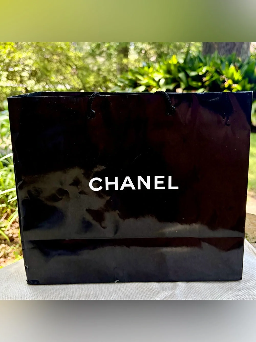 Auth. CHANEL Shopping Bag. No tears/rips. Includes free CHANEL Passport (GWP) +